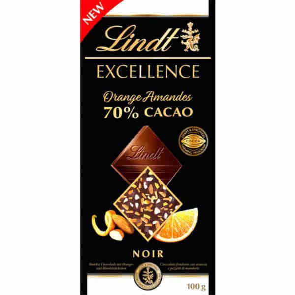 Excellence Orange Almonds 70% Black Cacao - Lindt