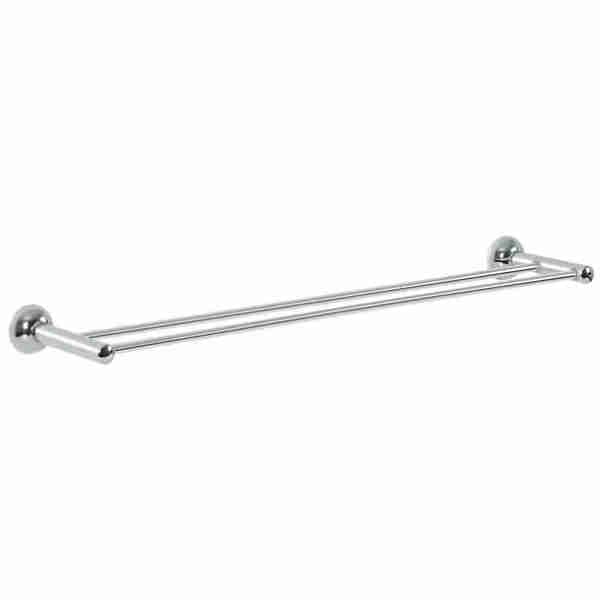 Double Wall-Mounted Towel Rack Steel Countryside 60cm