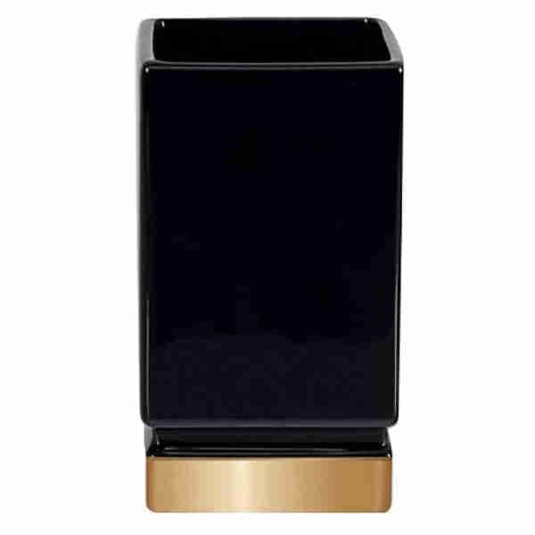 Black & Gold Porcelain Tumbler