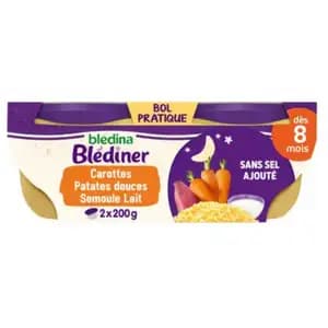 Carrot, Sweet Potato, Semule and Milk - Blédina