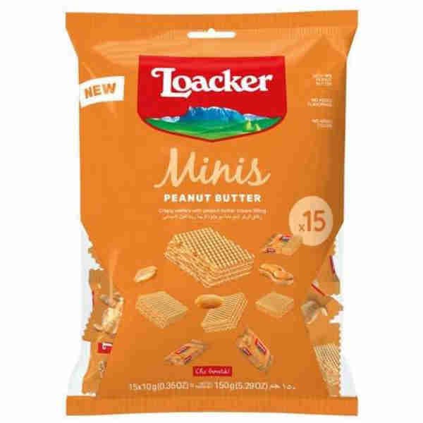 Mini Crispy Wafers with Peanut Butter Cream Filling