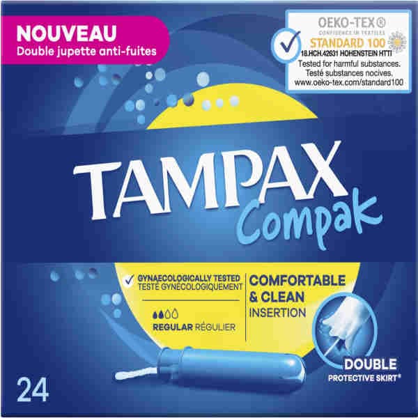 Compak Tampon with Regular Applicator - Tampax