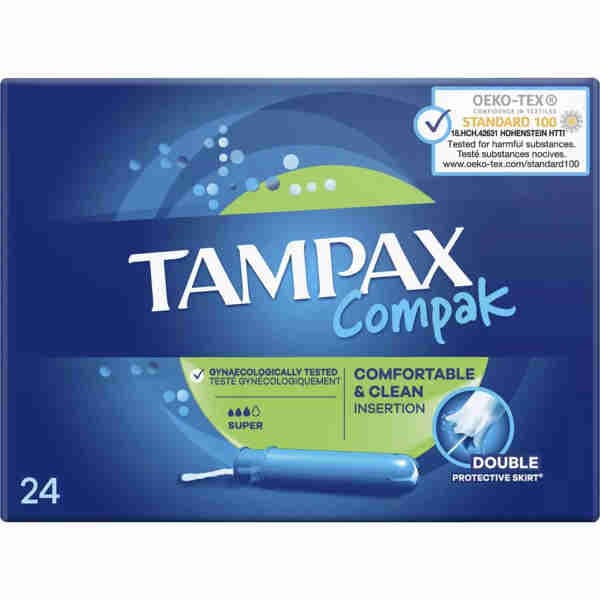 Compak Tampon with Super Applicator - Tampax