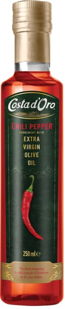 Chili Pepper Flavored Condiment with Extra Virgin Olive Oil