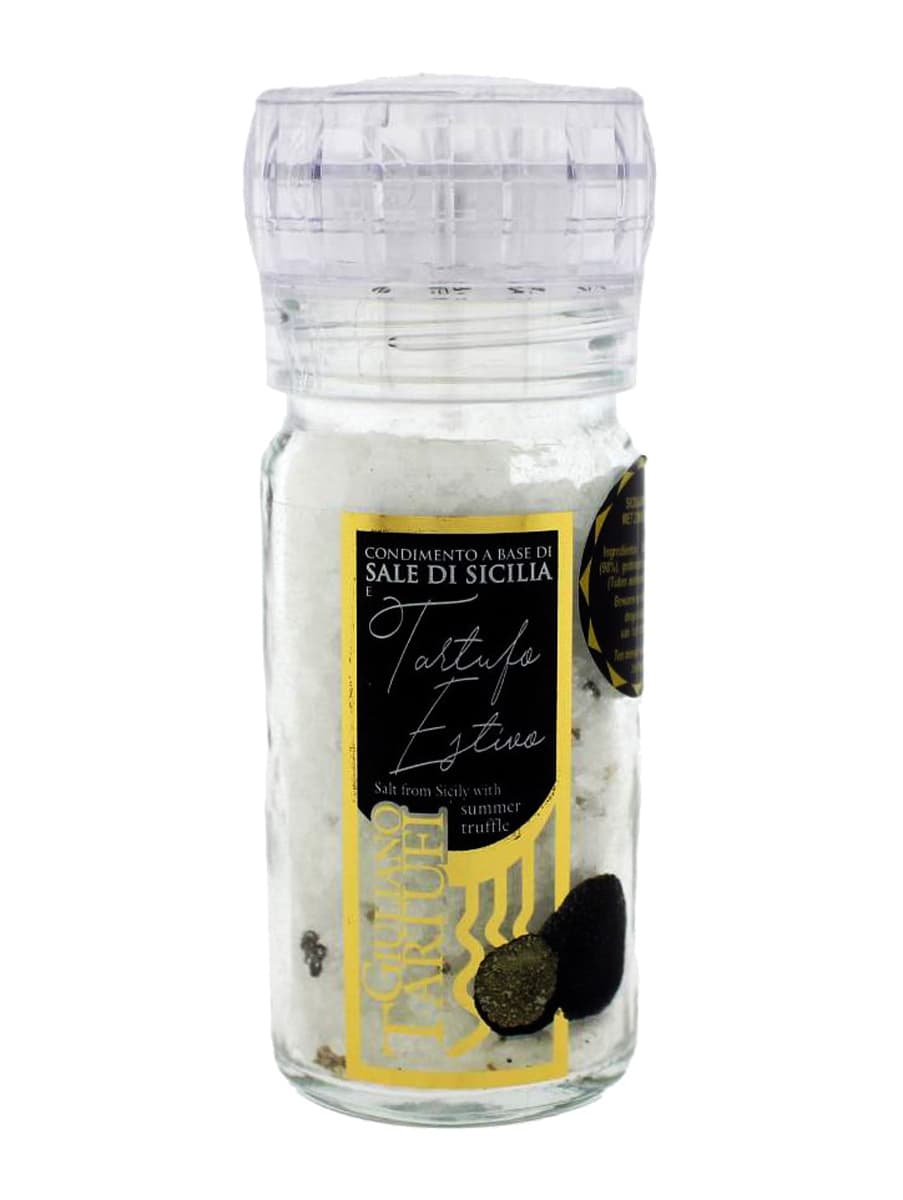 White Sicily Salt with Summer Truffle in Grinder