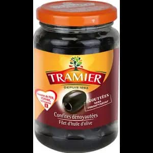 Confit Black Olives Pitted - Tramier