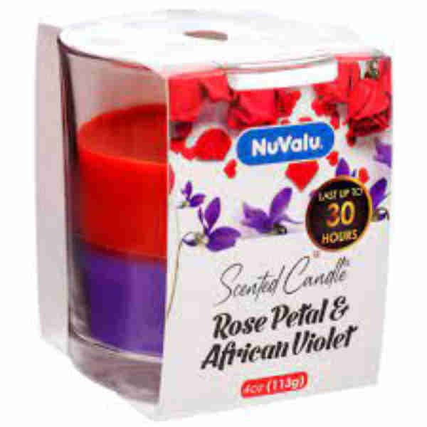 Scented Candle Rose Petal & African Violet