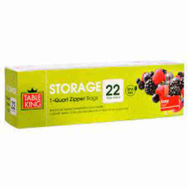 Storage Quart Zipper Bags - Table King