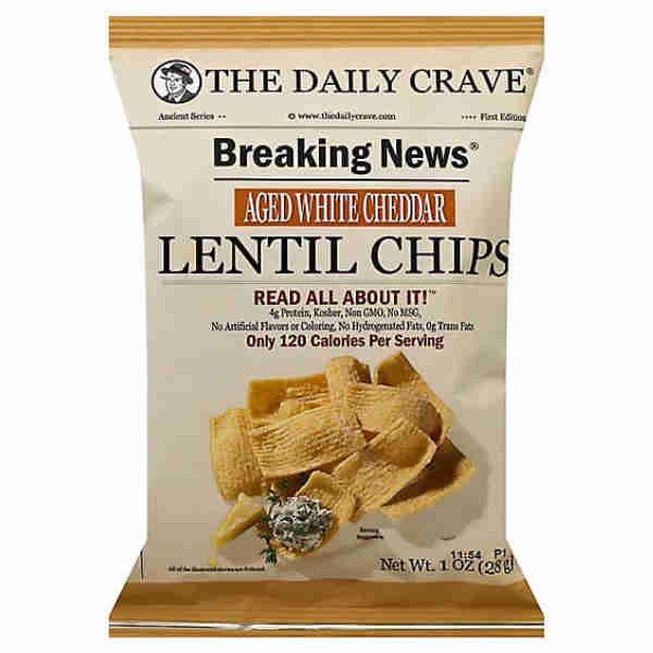 Aged White Cheddar Lentil Chips - The Daily Crave
