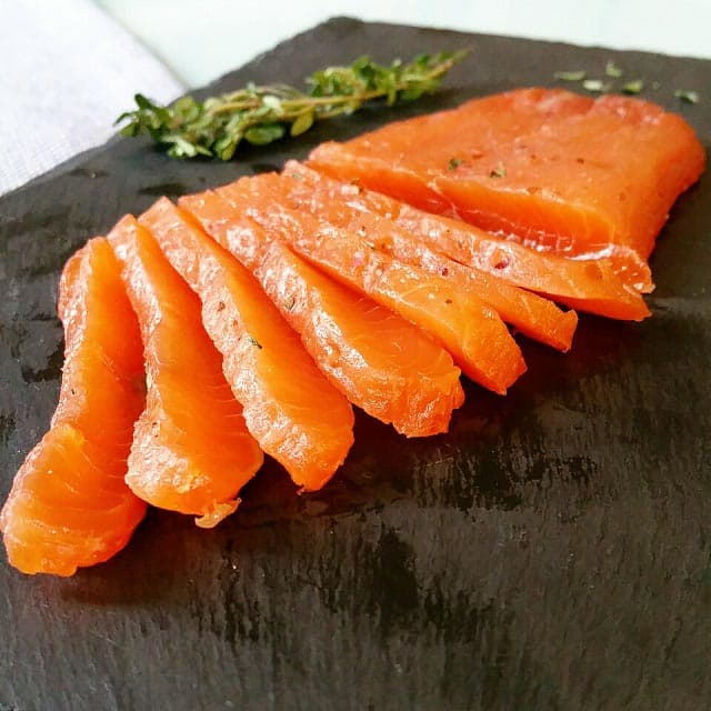 Salmon Gravlax Sliced