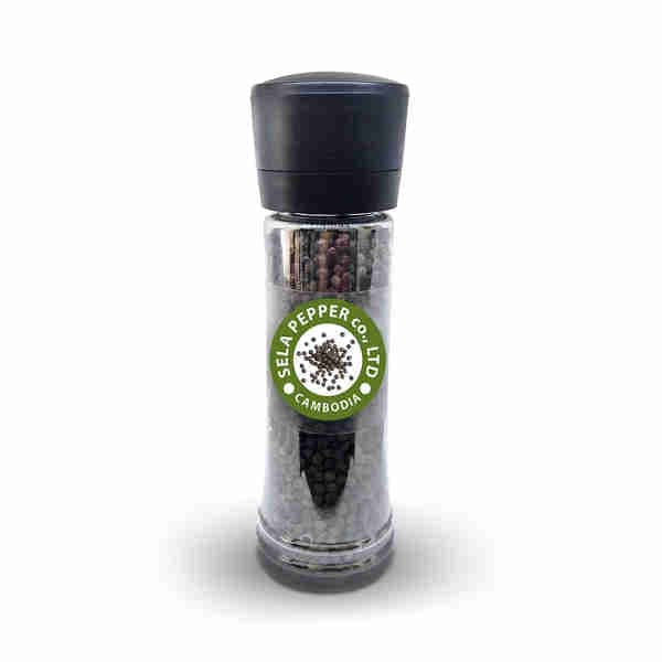 Pepper Corn in Bottle with Grinder (Non-Refillable) - Sela Pepper