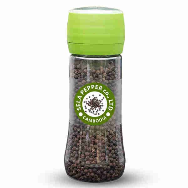 Pepper Corn in Bottle with Grinder (Non-Refillable) - Sela Pepper
