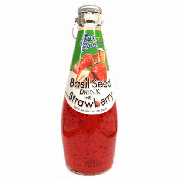 Basil Seed Drink With Strawberry