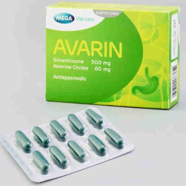 Alverrine & Simethicone Capsules - Mega