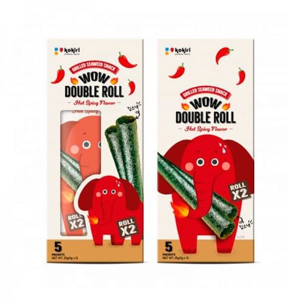 Grilled Seaweed Snack Wow Double Roll Hot Spicy Flavor