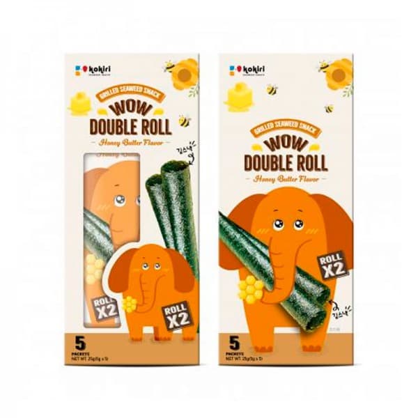 Grilled Seaweed Snack Wow Double Roll Honey Butter Flavor