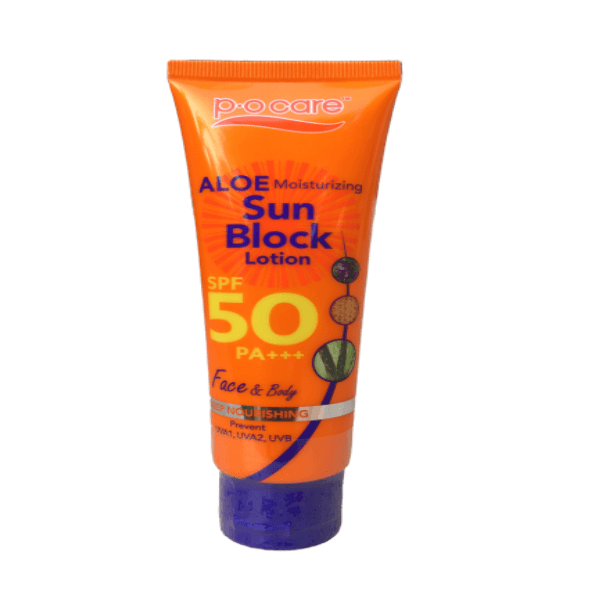 Aloe Moisturizing Sunblock Lotion Face & Body SPF50 PA+++  - Po Care