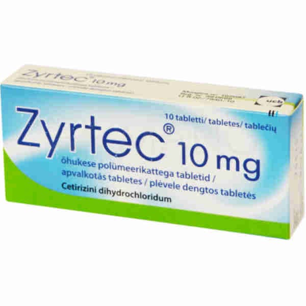 Cetirizine 10mg Tablets - Zyrtec