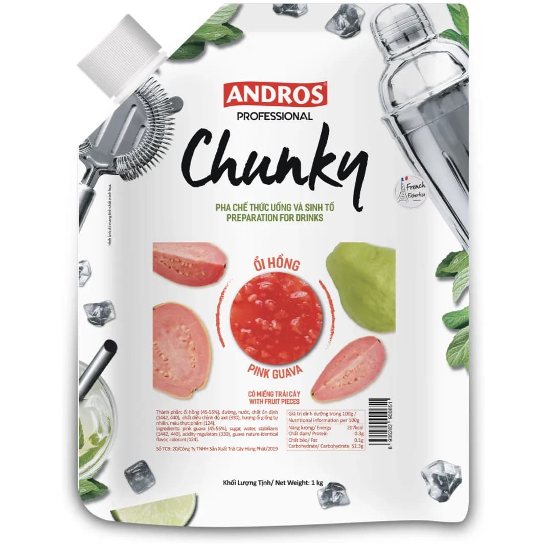 Chunky Fruit Preparation Pink Guava