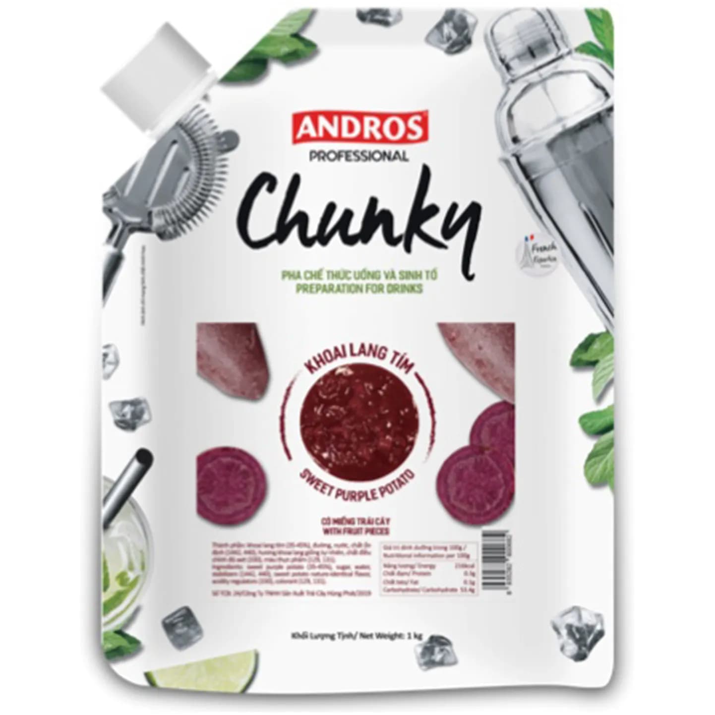 Chunky Fruit Preparation Sweet Purple Potato