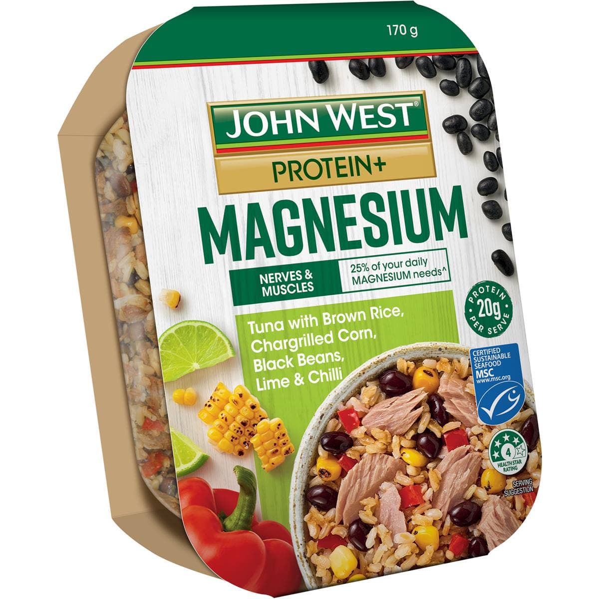 Magnesium Tuna with Brown Rice Chargrilled Corn - John West