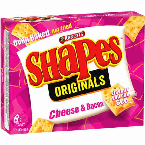 Shapes Original Cheese & Bacon - Arnott's