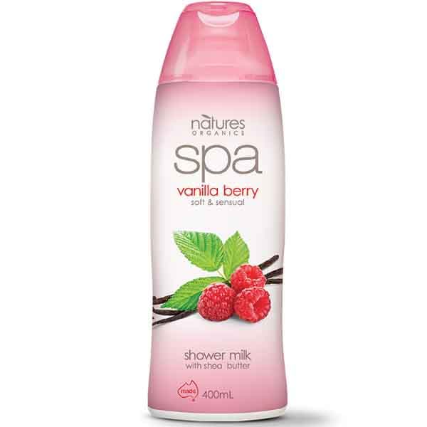 Vannila Berry Shower Milk with Shea Butter - Nature Organic