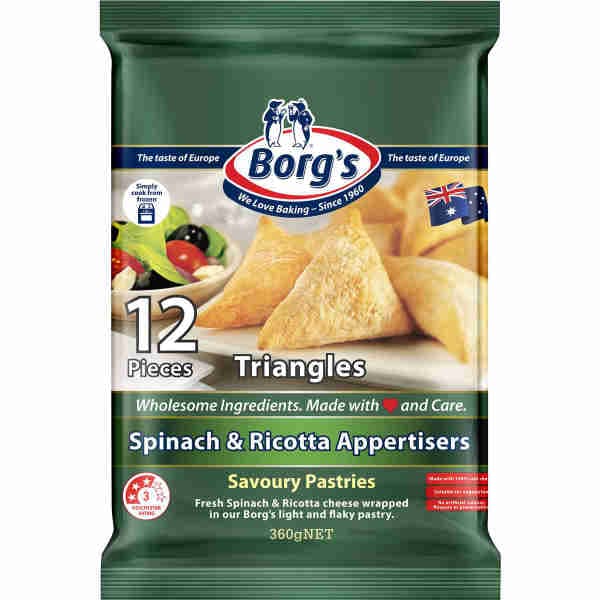 Triangles Spinach & Ricotta Appetisers