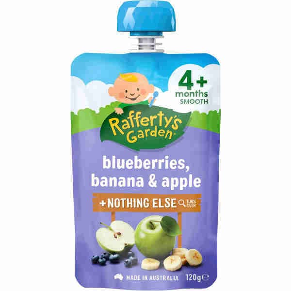 Blueberries, Banana & Apple