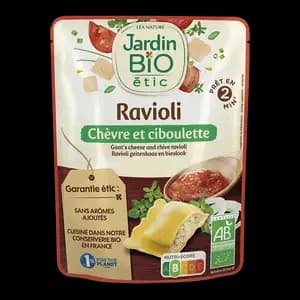 Organic Ravioli Goat Cheese & Chives - Jardin Bio