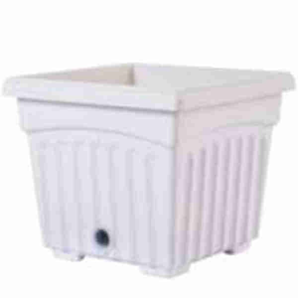 Biodegradable Square Planter Pot (White)