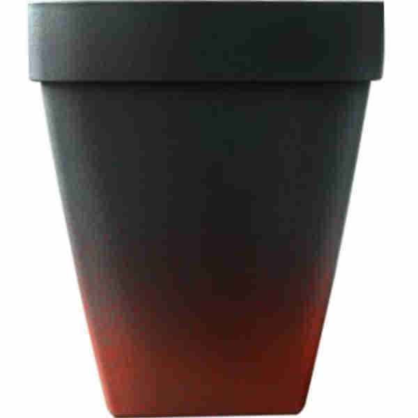 Santorini Biodegradable Square Pot (Galaxy Red)