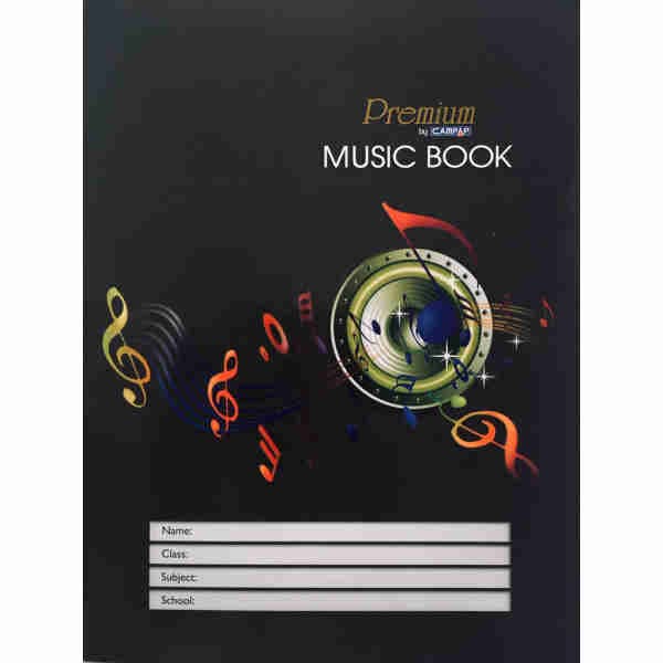 A4 Black Music Book