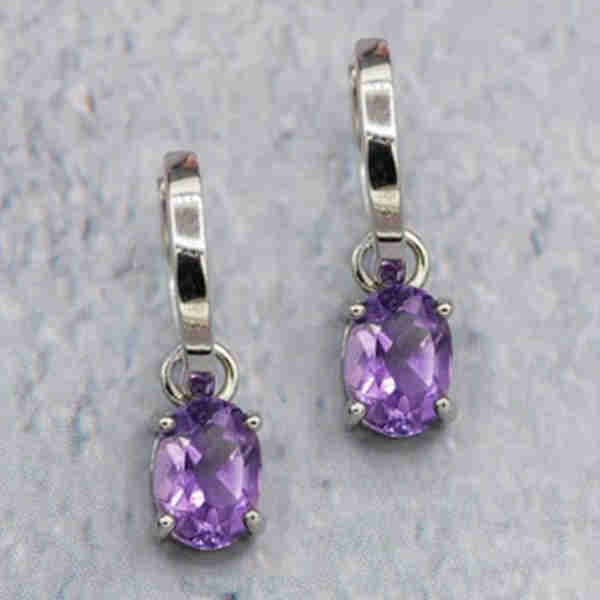 Hoop & Charms Oval Amethyst - A.Varini