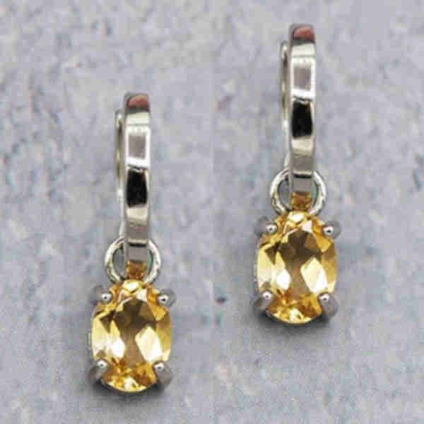 Hoop & Charms Oval Citrine