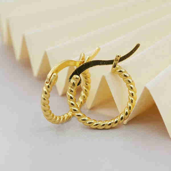 Hoops Twist Silver Gold Plated - A.Varini