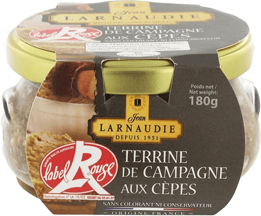 Country Pate with Porcini Mushroom - Jean Larnaudie