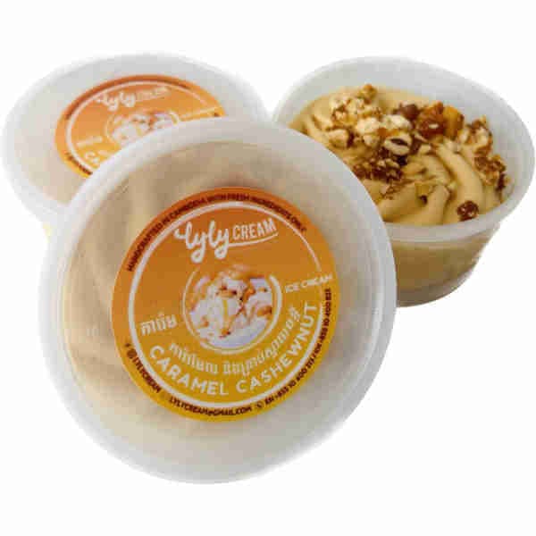 Caramel Cashew Ice Cream Cup