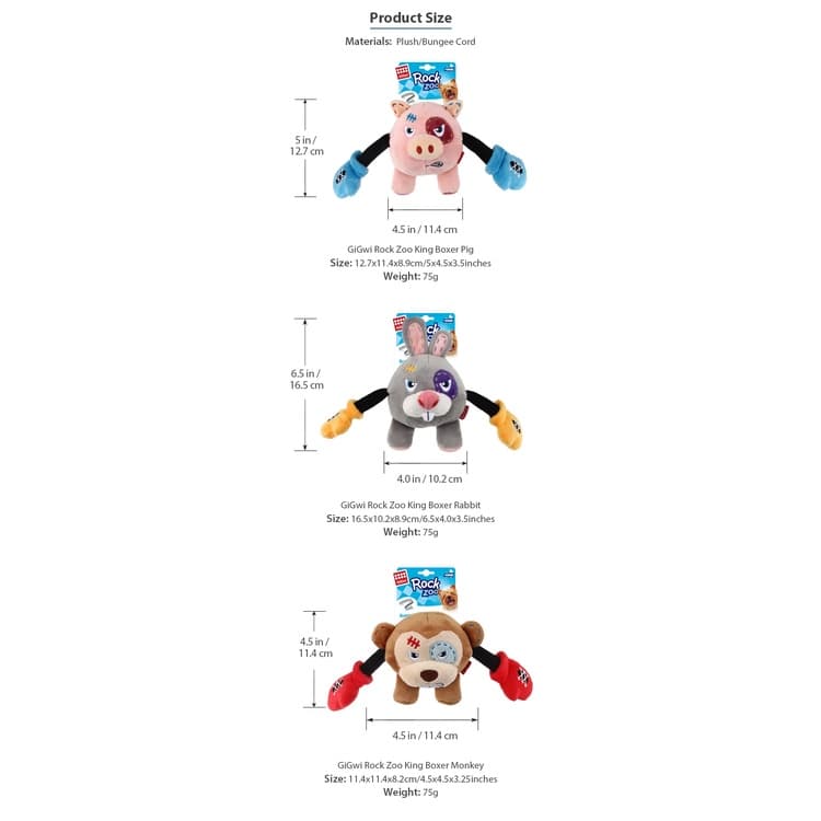 Rock Zoo King Boxer Pig Size S 2