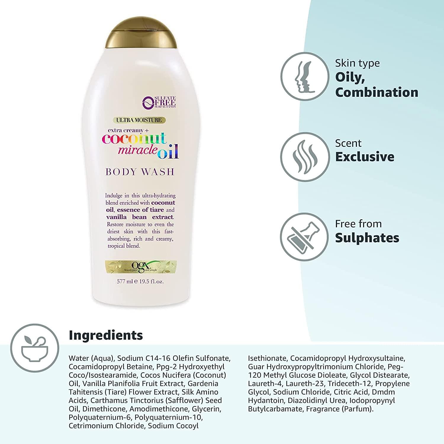 Coconut Miracle Oil Body Wash - Sulfate Free 2