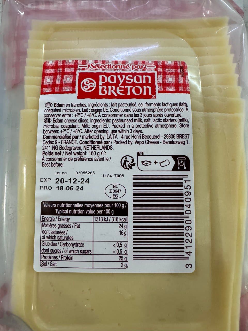 Edam Cheese Slices 2