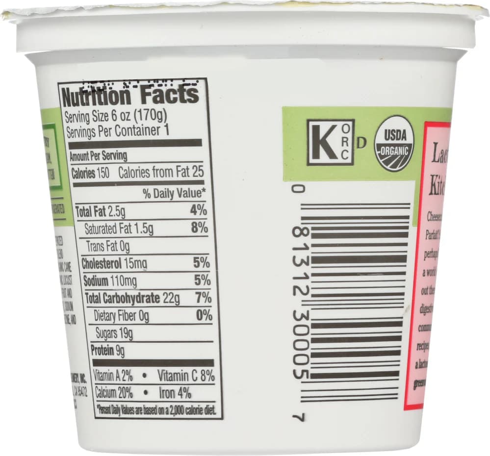 Lactose Free Organic Strawberry Lowfat Yogurt - Green Valley 2