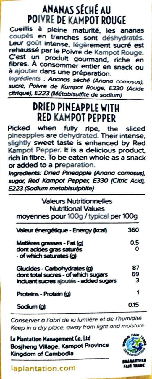 Dried Pineapple with Kampot Red Pepper - La Plantation 2