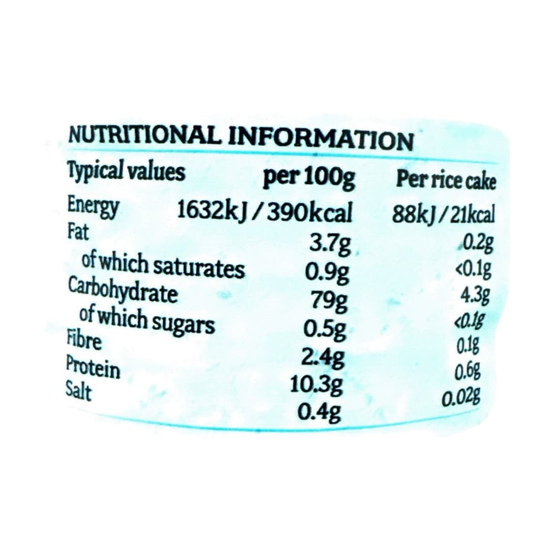 Organic Gluten Free Wholegrain Rice Cakes with Kep Sea Salt 2