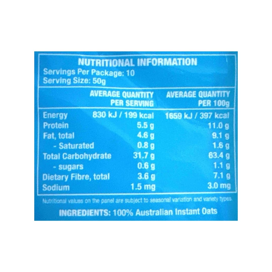Instant Oats Low Sugar Cereal 2