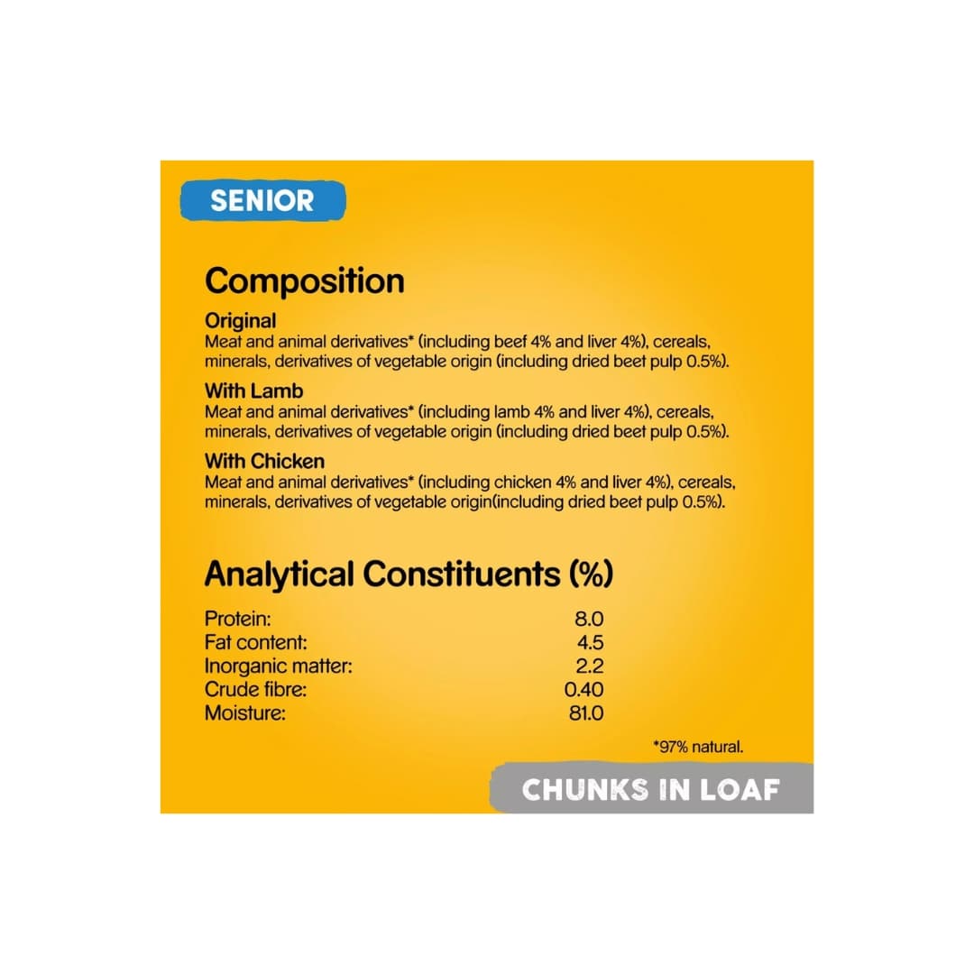 Senior Dog Food in Loaf - Pedigree 4