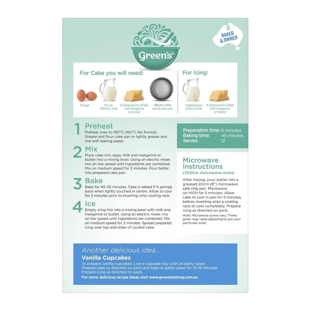 Vanilla Cake - Green's 3