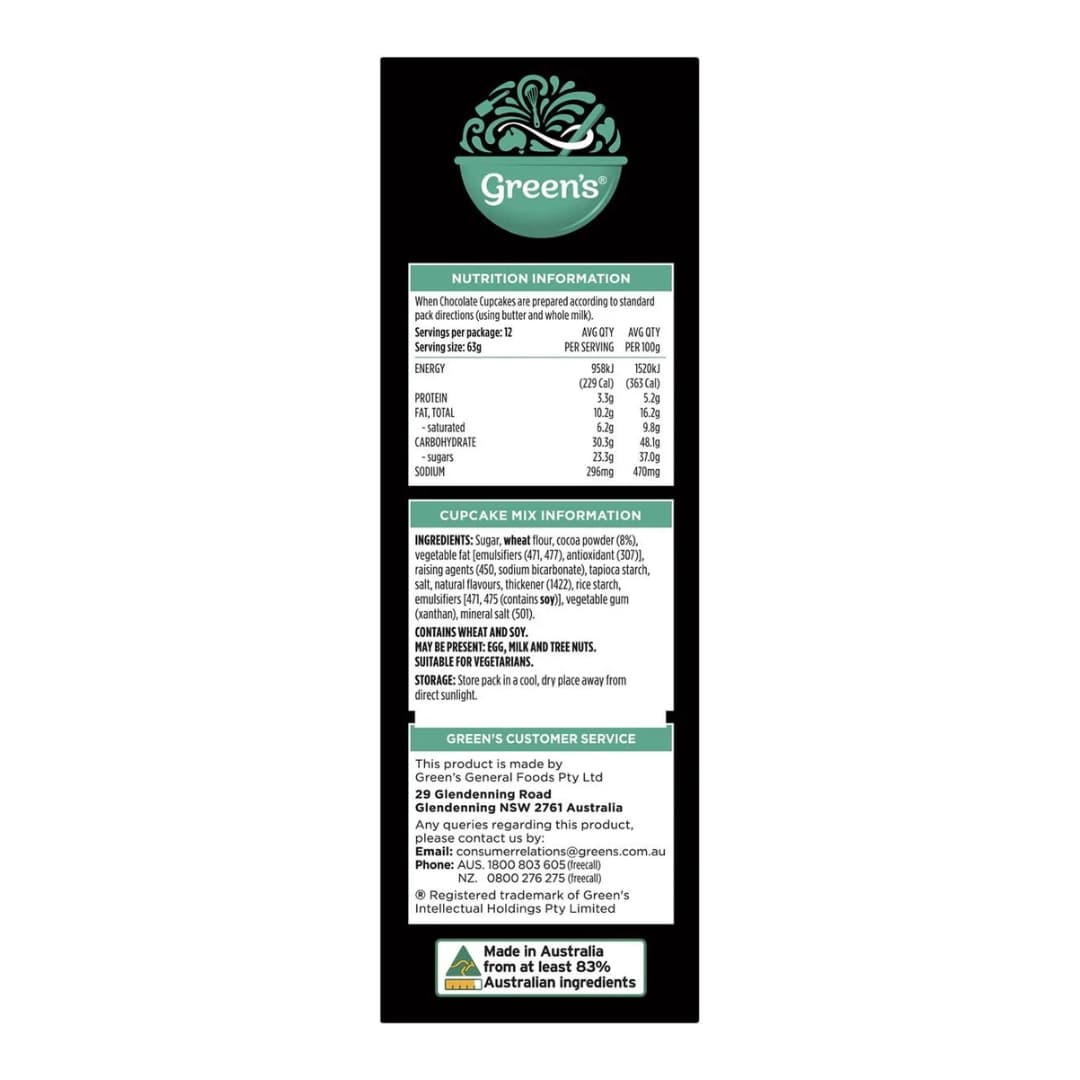 Temptations Chocolate Cupcake - Green's 3
