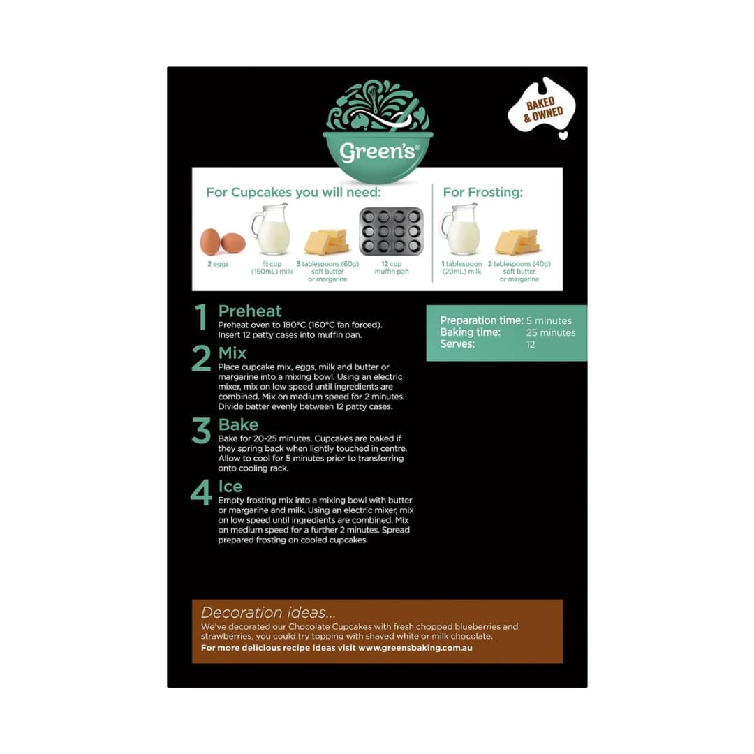 Temptations Chocolate Cupcake - Green's 2