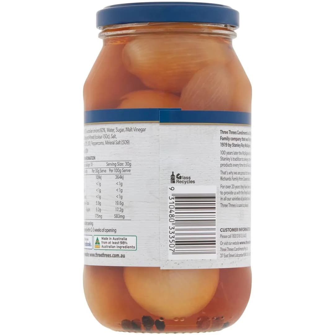 Sweet Pepeered Pickled Onions - Three Threes 2